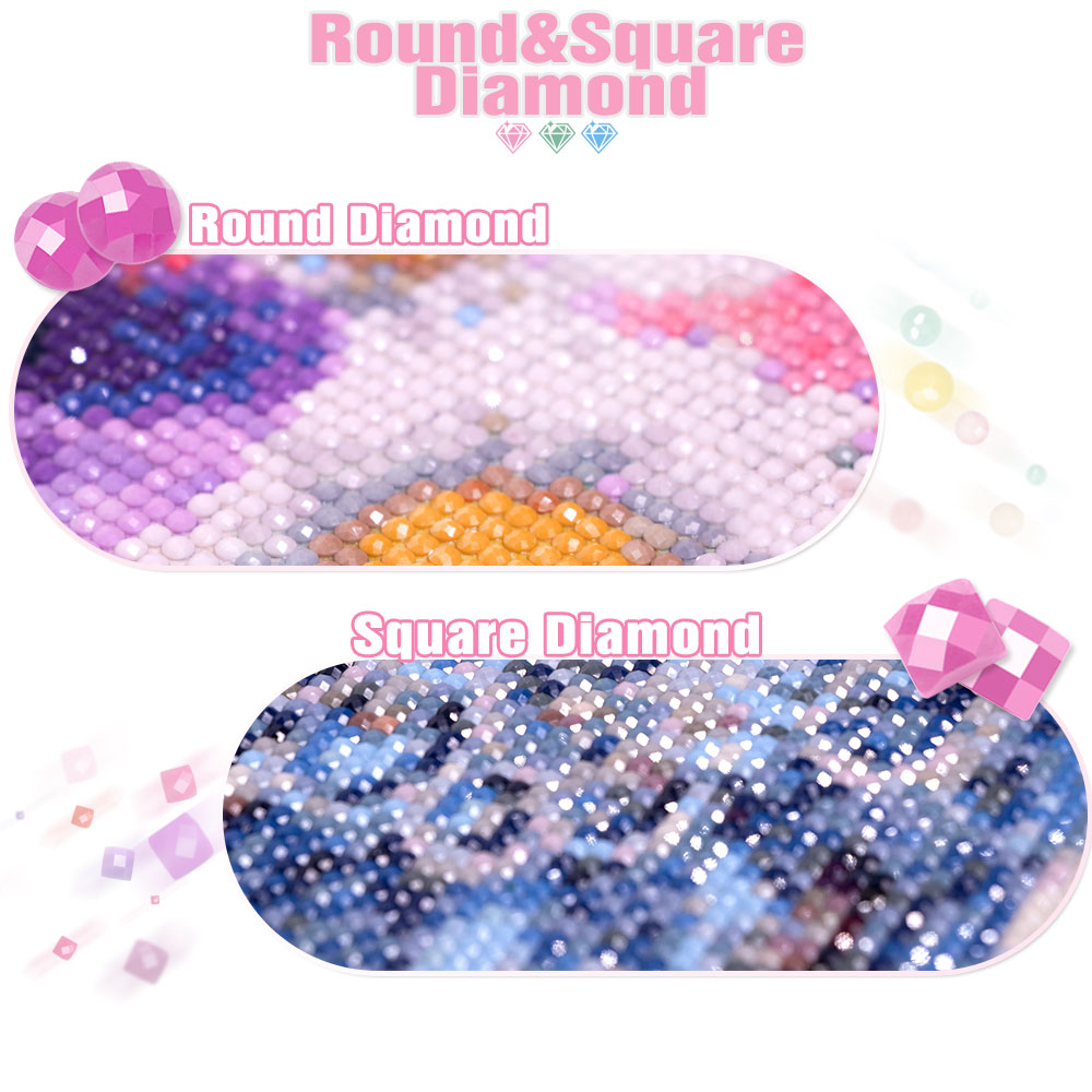 Huacan Diamond Painting Rose B - Embroidery Hoop Square ulasan dan harga