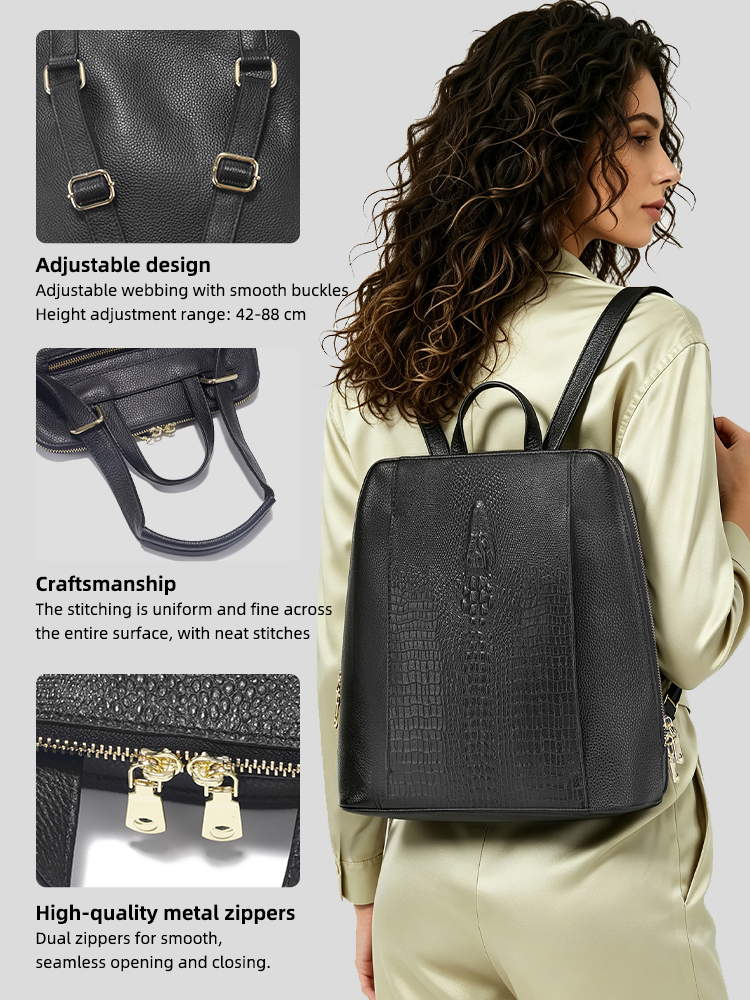 Zency Women's Crocodile Leathe - Embroidery On Leather ulasan dan harga