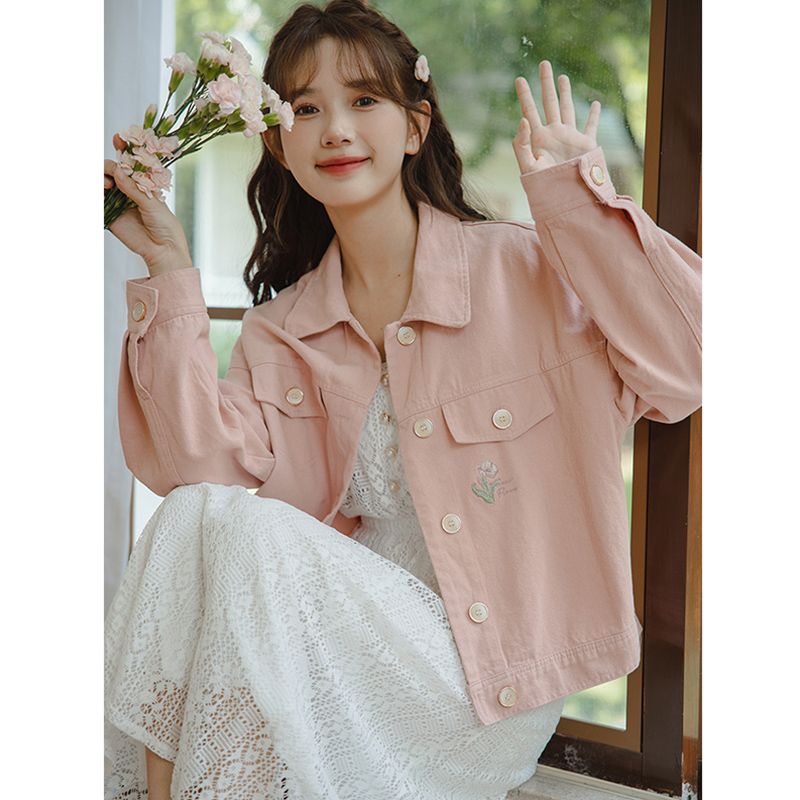 2026 New Female Student Shorts - Embroidery Jacket Jeans ulasan dan harga